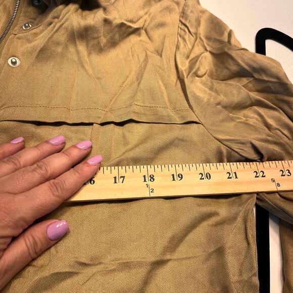 NWT Avec Les Filles Hooded Lyocell Utility Anorak Lemongrass Large $180 - Picture 9 of 10